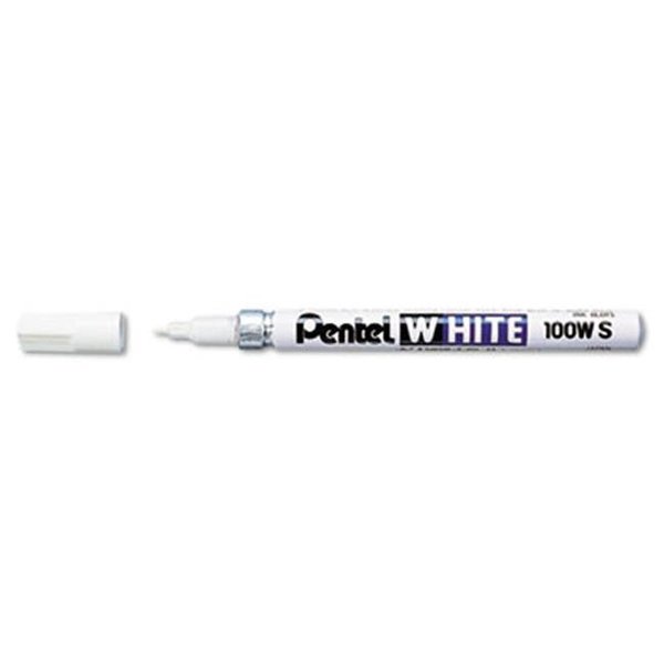 Pentel Pentel 100WS Permanent Marker  Fine Point  White 100WS